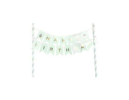 I am Creative Kuchen-Topper Birthday Tortendekoration Wimpel, 28 x 19.5 cm