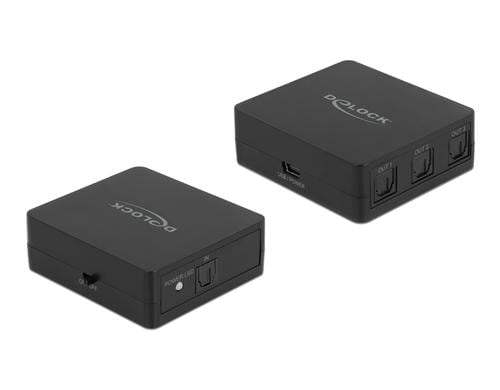 Delock S/PDIF Toslink Splitter 1 In 3 Out mit USB Stromversorgung