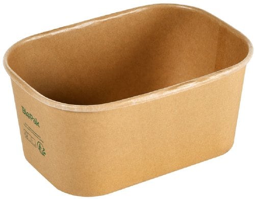 Biopak Brick Box Medium 1000ml braun, ungeteilt, 50 Stk.