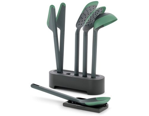 Lékué Küchenutensilienset 5-teilig PBT Silikon, Grün/Schwarz