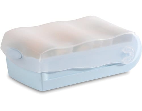 HAN Karteibox Croco A8 5 Stützen, 100 Karten, hellblau