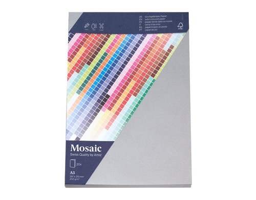 Artoz Blankokarte Mosaic A5 silber, 20 Karten