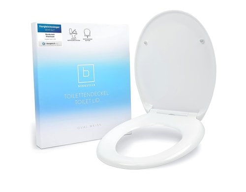 Benkstein WC-Sitz Oval Toilettensitz, Scharnierbreite 130-185mm