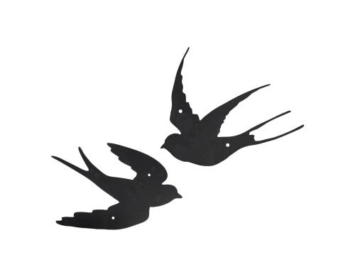 Esschert Design Schwalben,2er Set,Gusseisen 38.3x0.6x24.3 & 38.3x0.6x30.1 cm