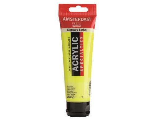 Amsterdam Acrylfarbe Specialties 256 120 ml, Farbe: Reflexgelb, Halbtransparent