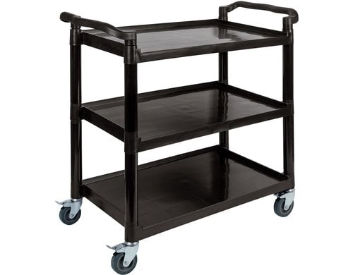 Paderno Servierwagen 3 Etagen PP Aluminium Black Cm 108x50 H 96