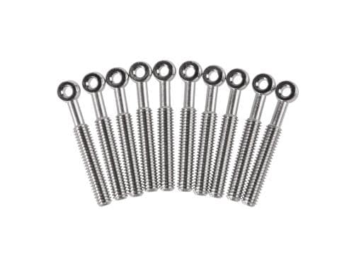 Augenschrauben M3, ms-vernickelt 10 Stück, Lochdurchmesser 2.5mm