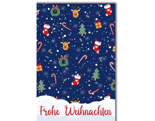 B+C Weihnachtskarte Schnee PK 279 11.5x17cm