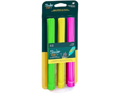 3Doodler Filament Start+ 75 Stück Neon Glow (Neon-pink,gelb,grün)