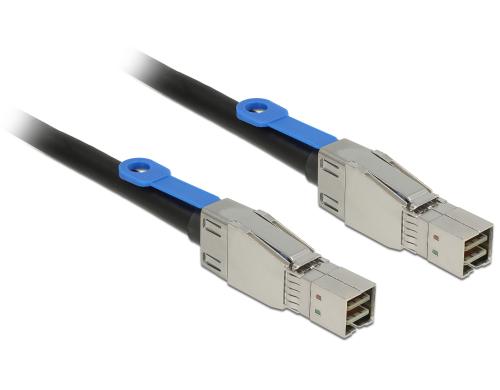 Delock SAS Kabel: SFF8644-SFF8644, 2m externes Kabel, HD Mini-SAS auf Mini-SAS