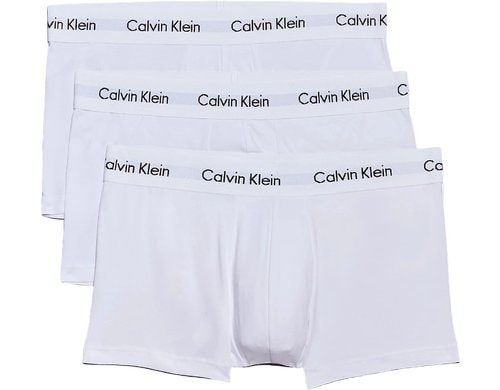 Calvin Klein 3P Low Rise Trunk White, XS