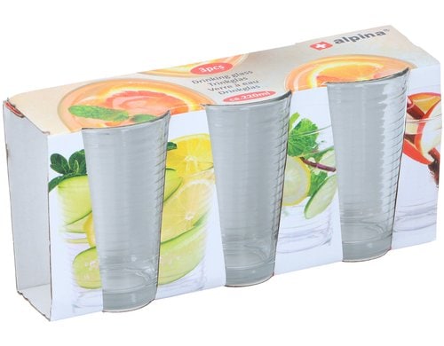 Alpina Trinkglas 220ml, 3 Stück Glas, 6.8x10.7 cm (DxH)