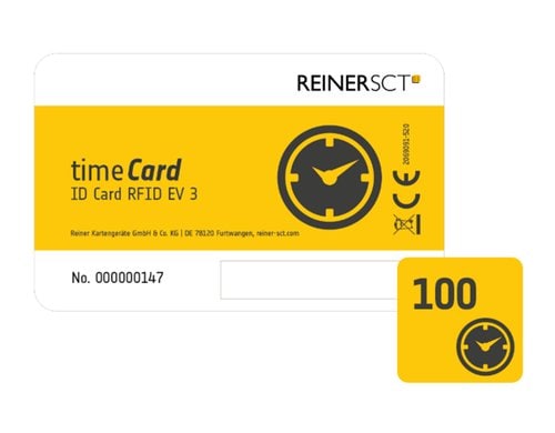 timeCard Chipkarten 100 DES (ev3) 100 Stk. Chipkarten-Mitarbeiterausweise