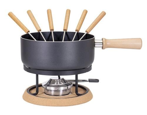 Kadastar Käsefondue-Set Aluguss Bernina Ø 22 cm, 9-teilig