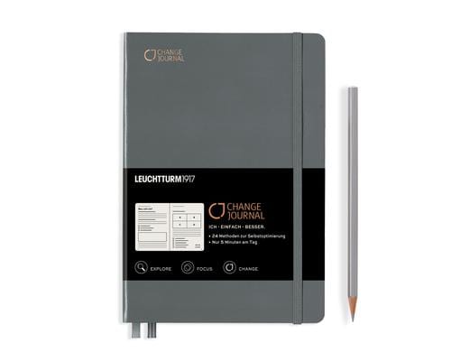 Leuchtturm Notizbuch Change Journal 294 Seiten, A5, 100 g/m2, Anthrazit
