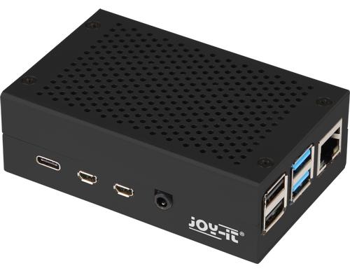 JOY-IT Aluminiumgehäuse für Raspberry Pi 4B schwarz, 98x30x60 mm