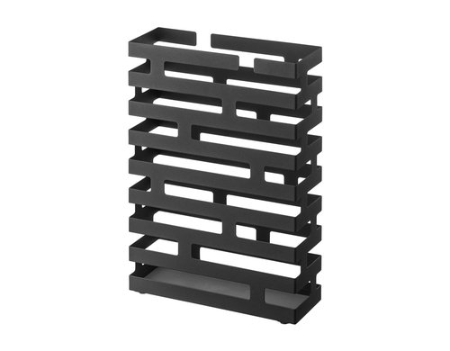 Yamazaki Schirmständer Brick Wide Stahl, B 30 x T 10 x H 43 cm, Schw.