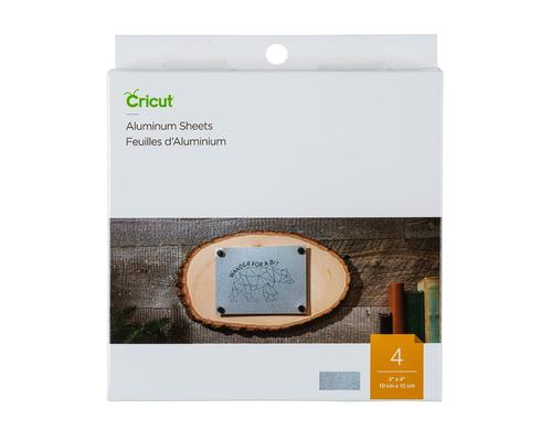 Cricut Metall-Schild Aluminium 10 x 10 cm 4 Stück, für zum Gravieren mit dem Maker