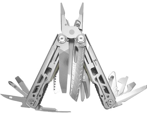 MultiTool DAM14 mit Damast-Klinge silber