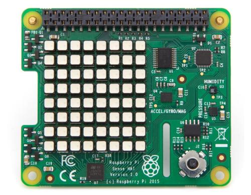 Raspberry Pi 2 Sense HAT: Sensor Gyro, Beschl., Temp. Feucht.