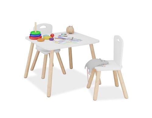 relaxdays Sitzgarnitur für Kinder 3-teilig, MDF/Kiefern China