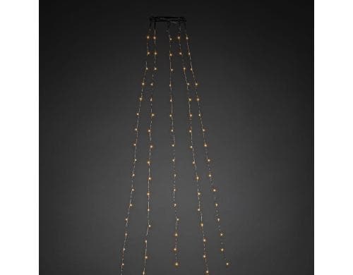 Konstsmide LED Baummantel 180 x Lampen L: 1.8m, 5 Stränge mit je 36 bernstein LED
