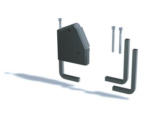 Bachmann Haltewinkel lang zu Desk 1 für Tischplattenstärke bis 80mm