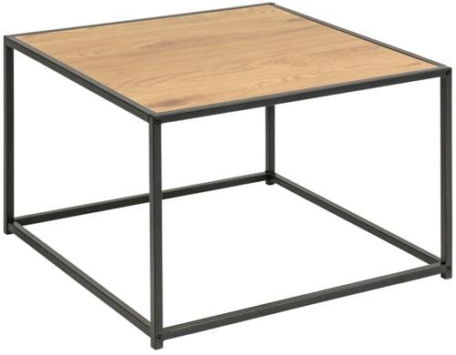 AC Design Couchtisch Seaford Quadratisch Stahl/MDF, 60x60x40 cm, Wildeiche