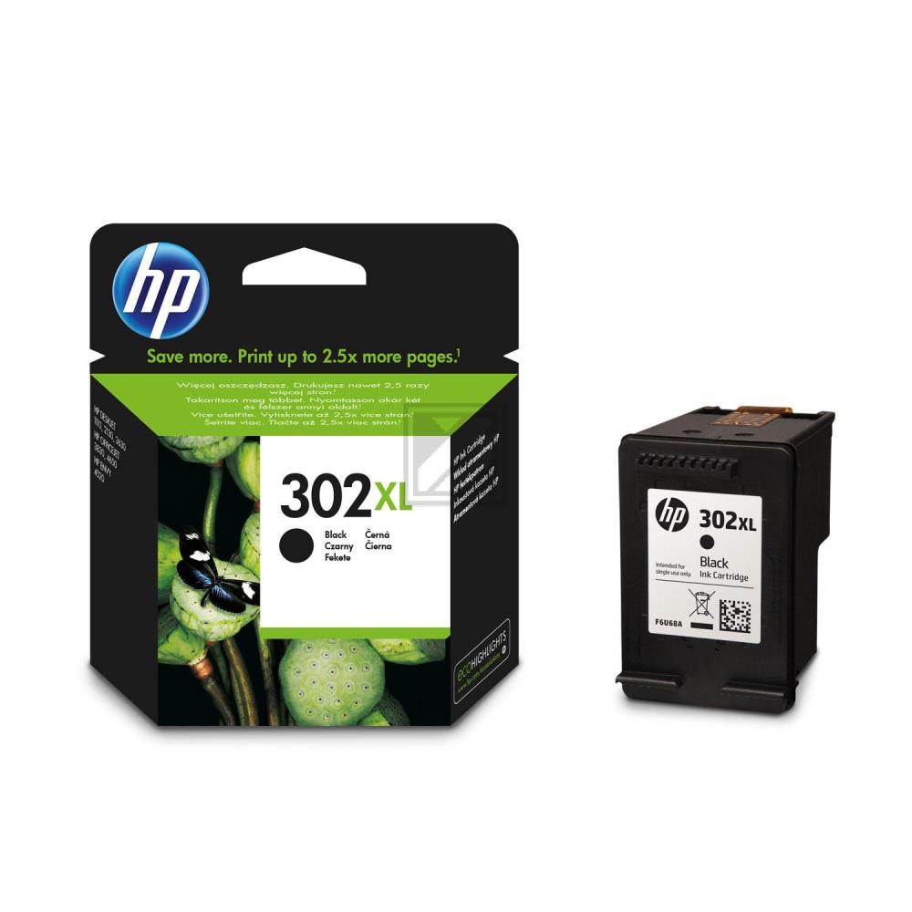 HP Tinte Nr. 302XL - Black (F6U68AE) ml, Seitenkapazität ~  Seiten