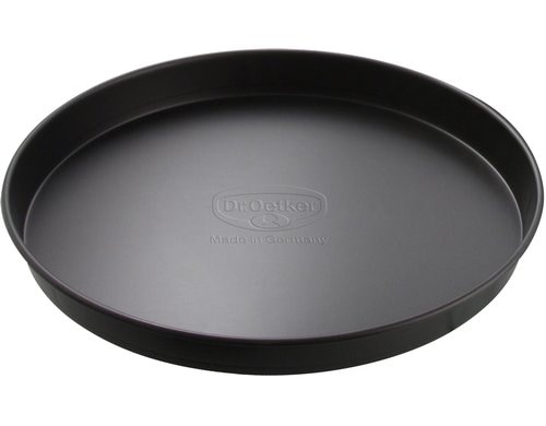 Dr. Oetker Kuchen/Pizzablech-Tradition 32 Stahlblech schwarz, D:32x3cm, matt
