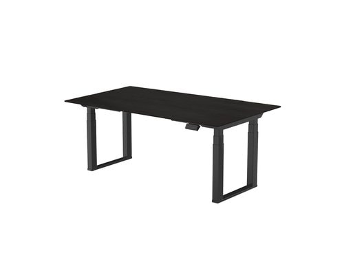 Contini Tisch höhenverstellbar schwarz Tischplatte 1.6x 0.8 m, Gestell schwarz