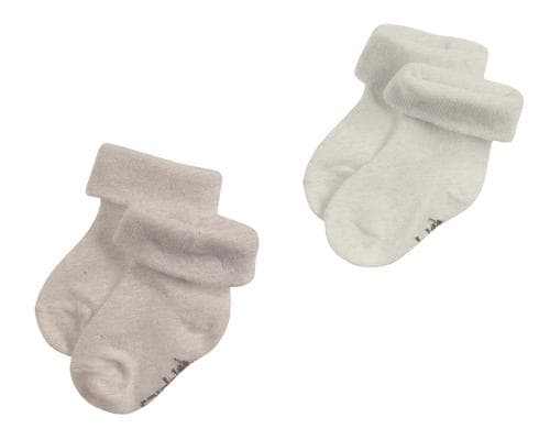 Noppies Socken 2er-Pack Taupe Melange / 0-3 Monate