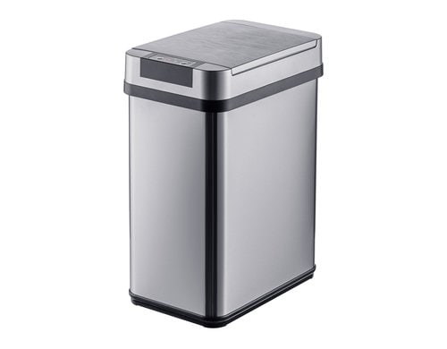 relaxdays Sensorabfalleimer 12 Liter, Silber