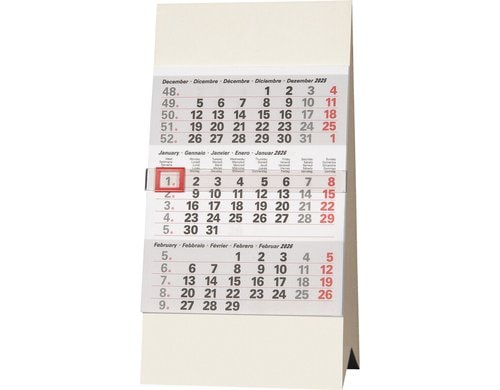 Biella Pultkalender Desktop Peak 2026 3M/1S, 9,7 x 12 cm