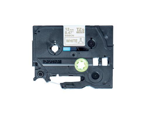 Brother P-touch Schriftband TZE-R234 Stoffband,gold auf weiss, 12mm, 4m