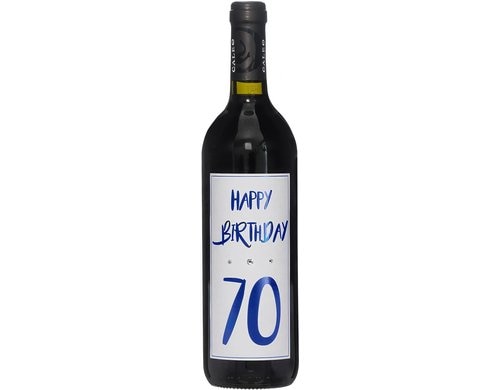 Dreams and Fantasy Rotwein Happy Birthday 70, blau, 75cl