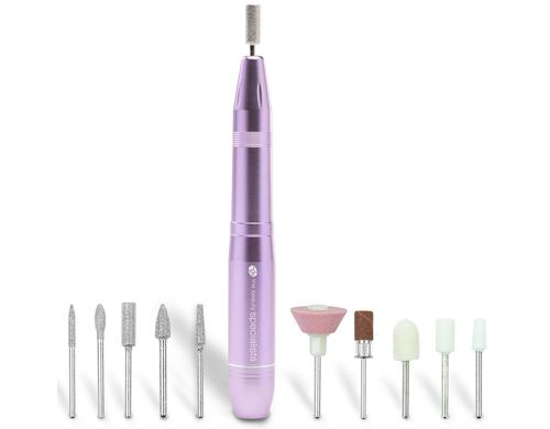 Rio Professionelle elektrische Nagelfeile NAEF, 11 Aufsätze, USB-betrieben