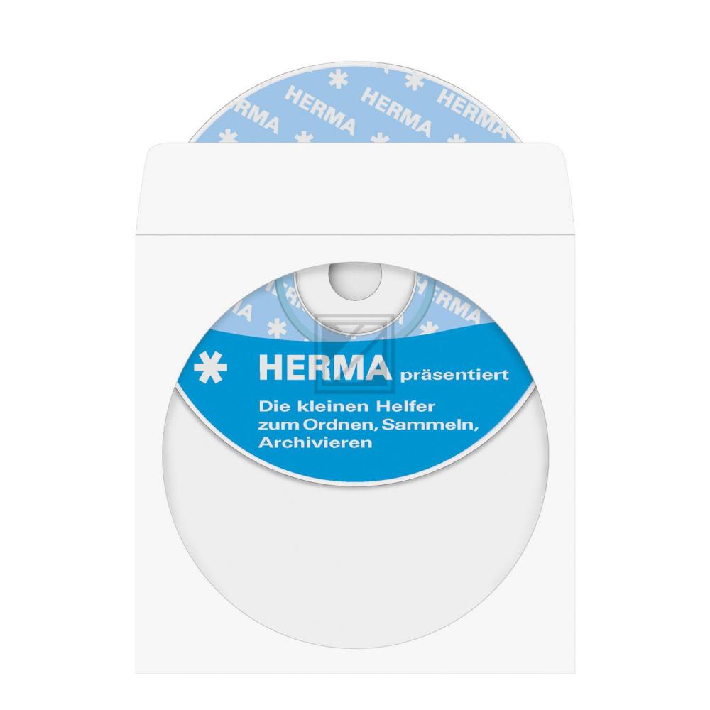 Herma CD/DVD Hüllen aus Papier selbstkleb. 100 Stück