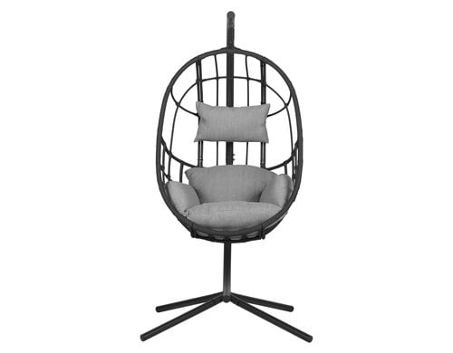 Hängesessel JERRY mit Kissen 128x128x190cm - Schwarz