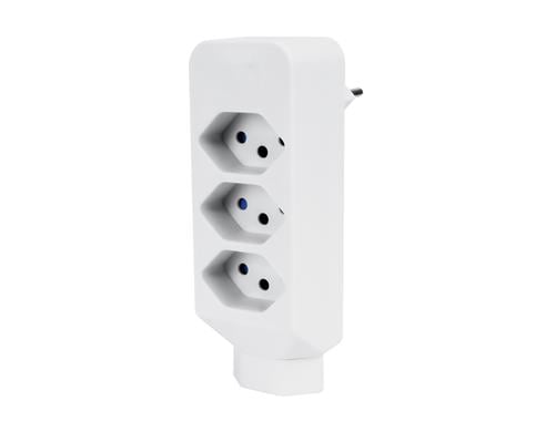 Steffen Mehrfachadapter 3+1xT13 weiss, erhöhter Berührungsschutz