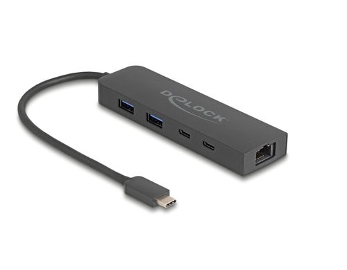 Delock 10 Gbps USB Hub mit 2.5 Gigabit LAN Port und PD 85 W