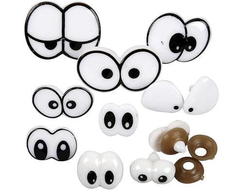 Creativ Company Augen mit Ansteckvorrichtun 2-3cm, 9 Designs