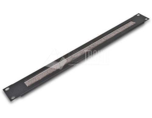 19 WIREWIN 1HE Kabeldurchführungspanel mit Bürste, schwarz