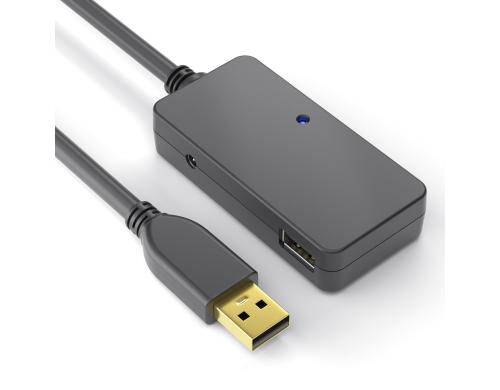 PureLink USB2.0 Verlängerungskabel 12 Meter aktive Verstärkung, inkl. 4 Port Hub