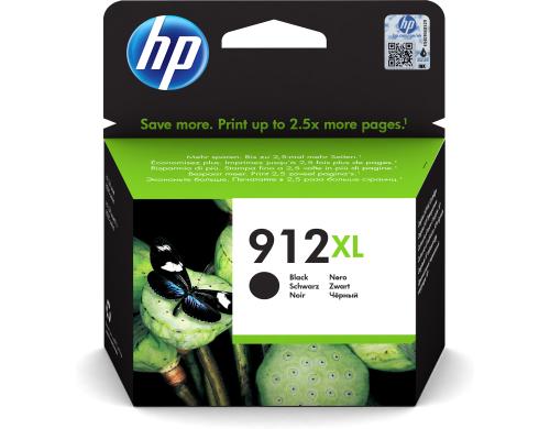 HP Tinte Nr. 912XL - Black (3YL84AE) Seitenkapazität ~ 825 Seiten