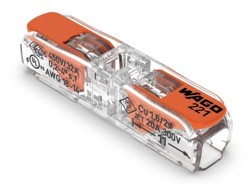 Wago Durchgangsverbinder 2-fach 2L 0.14-4 mm2 32 A, 60 Stück