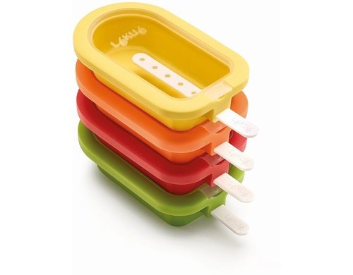 Lékué Glaceformen 4er Set stapelbar Silikon, Bunt