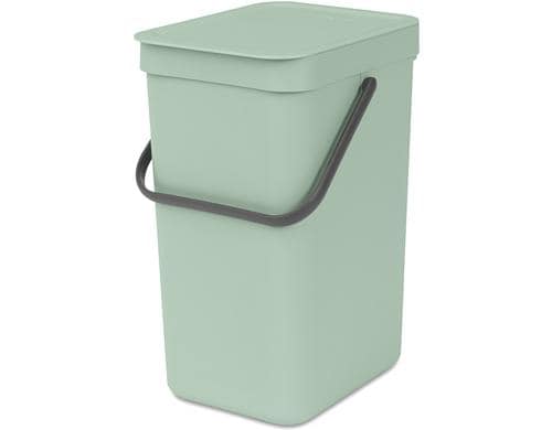 Brabantia Sort & Go Recyclingbehälter Inhalt 12 Liter, Jade Green