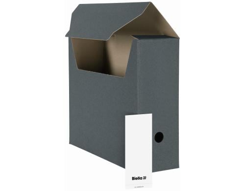 Biella Archivschachtel A4 10 Stück 27x33x10 cm, grau