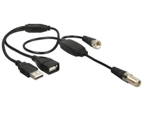 Delock DAB+ Verstärkung mit F-Stecker USB-Stromversorgung, Phantomspeisung